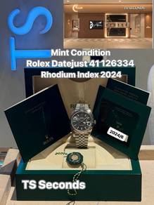 Rolex Datejust 41mm Rhodium Index Dial 126334 2024