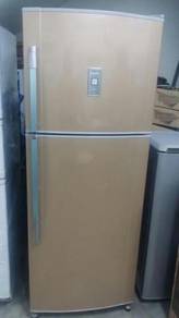 Sharp Sejuk Fridge Peti 2 Pintu Refrigerator Gold
