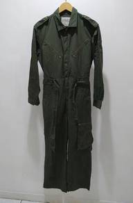 Spago Long Sleeve Army Green Mechanic Jumpsuit