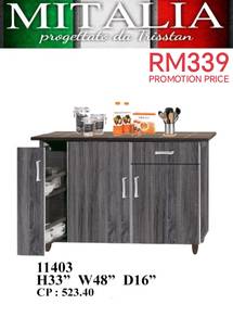 Kitchen Cabinet 1.2m | Kabinet Dapur Murah 4'kaki