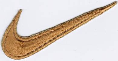 Nike GOLD Badge Iron On Embroidered Patch