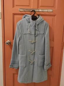 Light Blue Winter Jacket with Hood