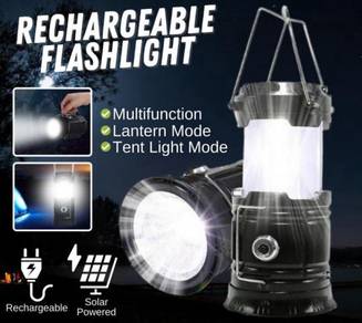 Rechargeable 3 in 1 Solar Ultra Bright 6 LED Light