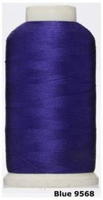 Blue 9568 Embroidery Machine Thread Benang Sulam