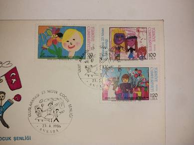 FDC Stamps Turkiye 1986 Int. Children's Festival