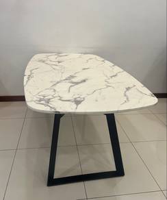 6ft Marble Dining Table Meja Makan