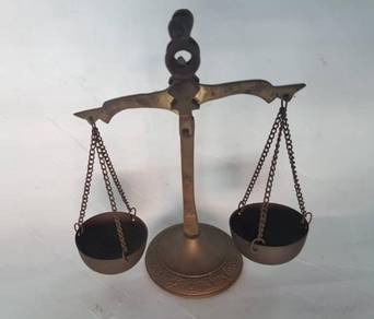 Vintage Mini Brass Weight Scale
