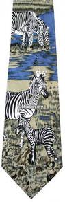 Zebra Mammal Animal #2 Silk Fancy Cartoon Neck Tie