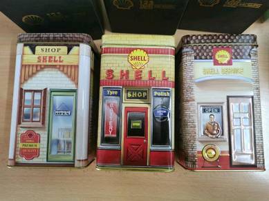 Shell heritage canister collection 1920 1950 1960