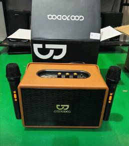 GOOJODOQ portable speaker with 2 microphone