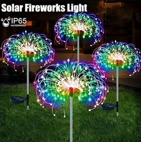 SOLAR LiGHT FIREWORK LAMP LED LAMPU BUNGA API