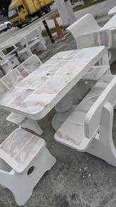 set meja batu marble terazzo 