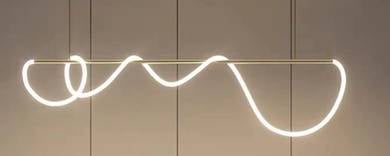 Modern LED Neon Curve Pendant Light