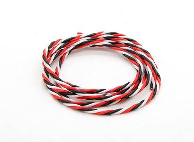 Twisted 22AWG Servo Wire Red/Black/White (2mtr)
