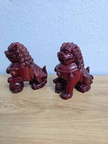 Fengshui lucky lion pair antique pixiu 麒麟 石狮 貔貅