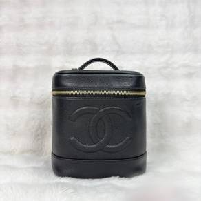Chanel Black Caviar Vanity Pouch Bag