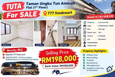 Flat For Sale in Flat Taman Ungku Tun Aminah