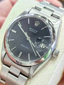 Vintage Rolex Oyster Date 6694 Black Dial Mint Con