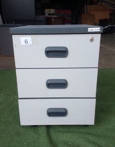 W27K Laci Mobil 3 Drawers Mobile Pedestal Grey