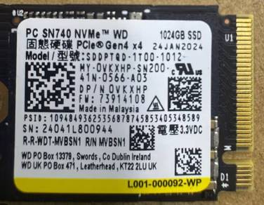 1TB wd sn740 nvme ssd gen4