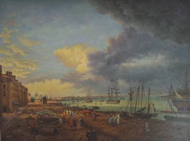 Oil Painting - Port of Bordeaux