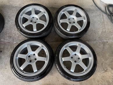 Rim te37 saga 17 inch thailand like new alza vios