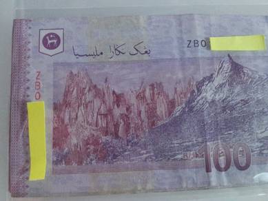 Malaysia new banknote RM100 Replacement ZB