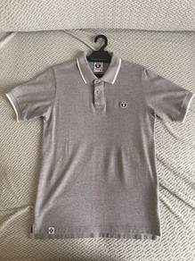 AAPENOW moonface men polo shirt- grey