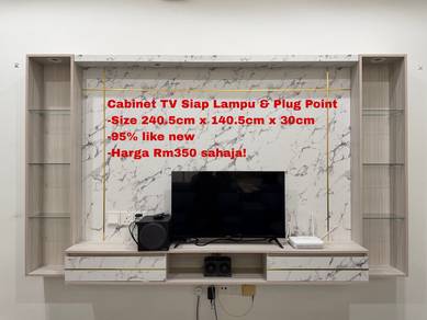 Cabinet TV Siap Lampu & Plug