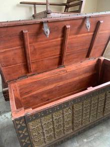 Antique wooden storage chest