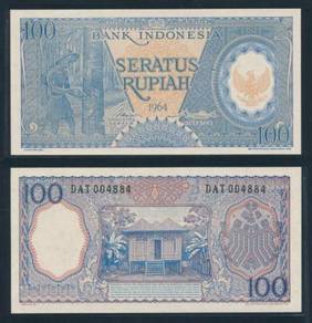 Indonesia 100 rupiah 1964 BAT - P98  unc