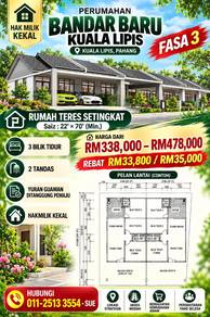 Terraced House For Sale in Kuala Lipis,PHG