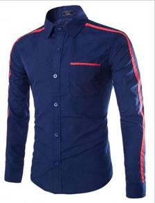 A0587 BLUE FORMAL CASUAL LONG SLEEVE SHiRT 🔥