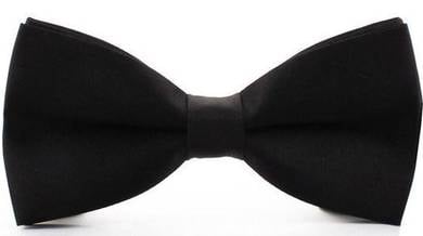 002 Black Professional Bow Tie Formal Business Tie