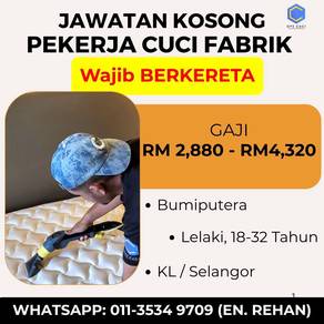 Kerja Kosong 💥 CUCI FABRIK 💥 Wajib Ada Kereta