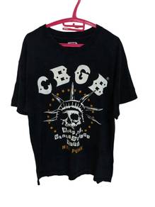 87.Vintage CBGB OMFUG NYC Punk Rock T-Shirt Black