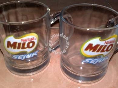 Cawan milo sejuk glass mug cup
