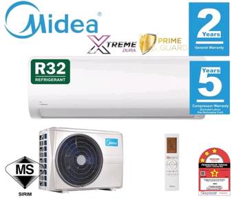 Midea 1.5hp air cond free install (NEW)