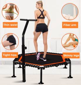50 Inch Foldable Fitness Mini Trampoline Adjust