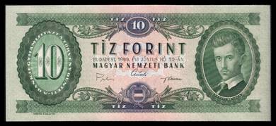 Hungary 10 Forint Banknote 1969 & 1975