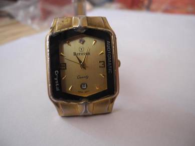 Bertram Quartz Hexagon Gold Plated Watch