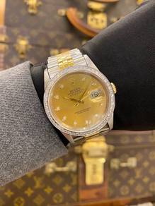 Rolex Datejust 36 Half 18K 750 Yellow Gold Diamond