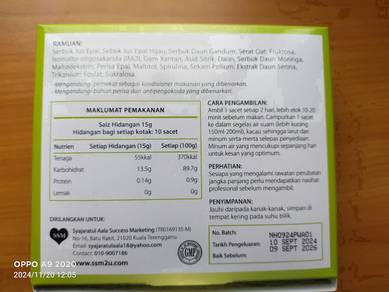 Jus epal hijau ( Probiotik ) ,,,,,, C9a