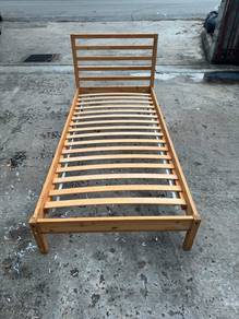 (IKEA) Wooden Katil Single Bed Frame Kayu