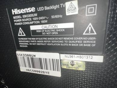 TV hisense 55 inch 