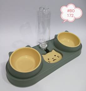 BO172 Food Bowl Water Bottle Feeder Cat Kucing