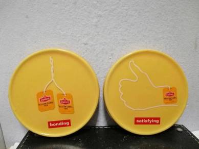 2 Vintage Porcelain Cup Coasters