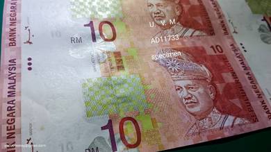 Malaysia Rm10 Uncutnotes of 8in1 AD11733