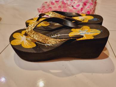 Wedges Selipar Glitters