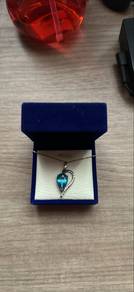 Swavorski Half Heart Crystal Pendant Necklace